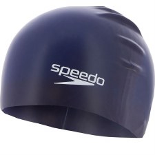 Speedo Moulded Silicone Cap Navy Junior